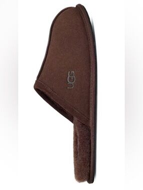 UGG Men’s 13 “Scuff” Chocolate Brown Suede Slip-On Slippers